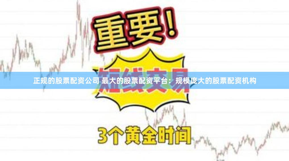 正规的股票配资公司 最大的股票配资平台：规模庞大的股票配资机构