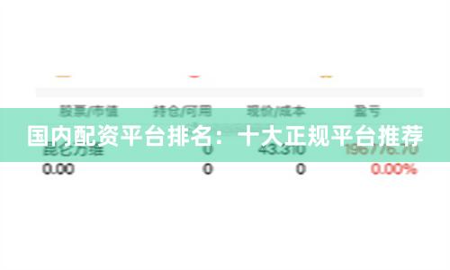 国内配资平台排名：十大正规平台推荐